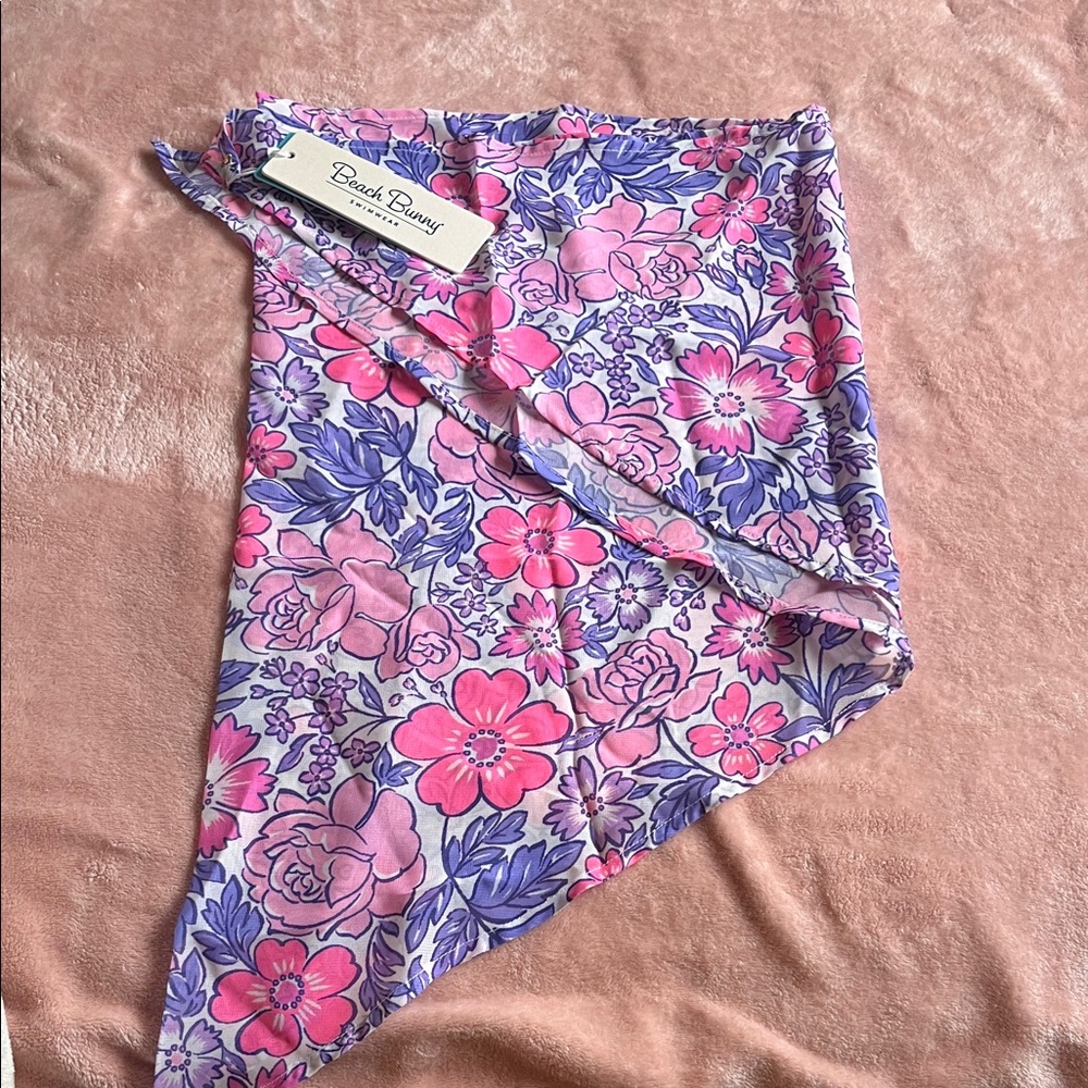 Beach Bunny Pink and Purple Floral Pareo